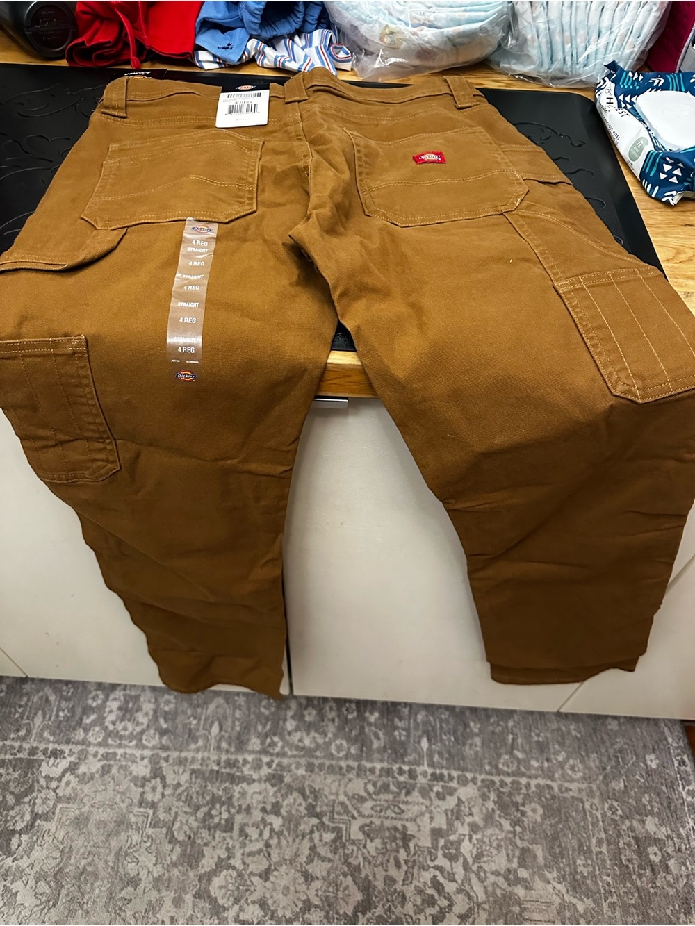 Dickies Womens Cargo Pants Brown copper size 4